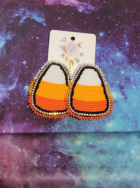 Candy Corn Earrings - IndigiNature