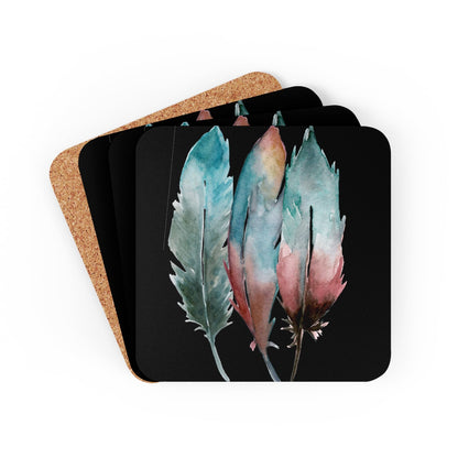 3 Feathers Coaster Set - IndigiNature - 